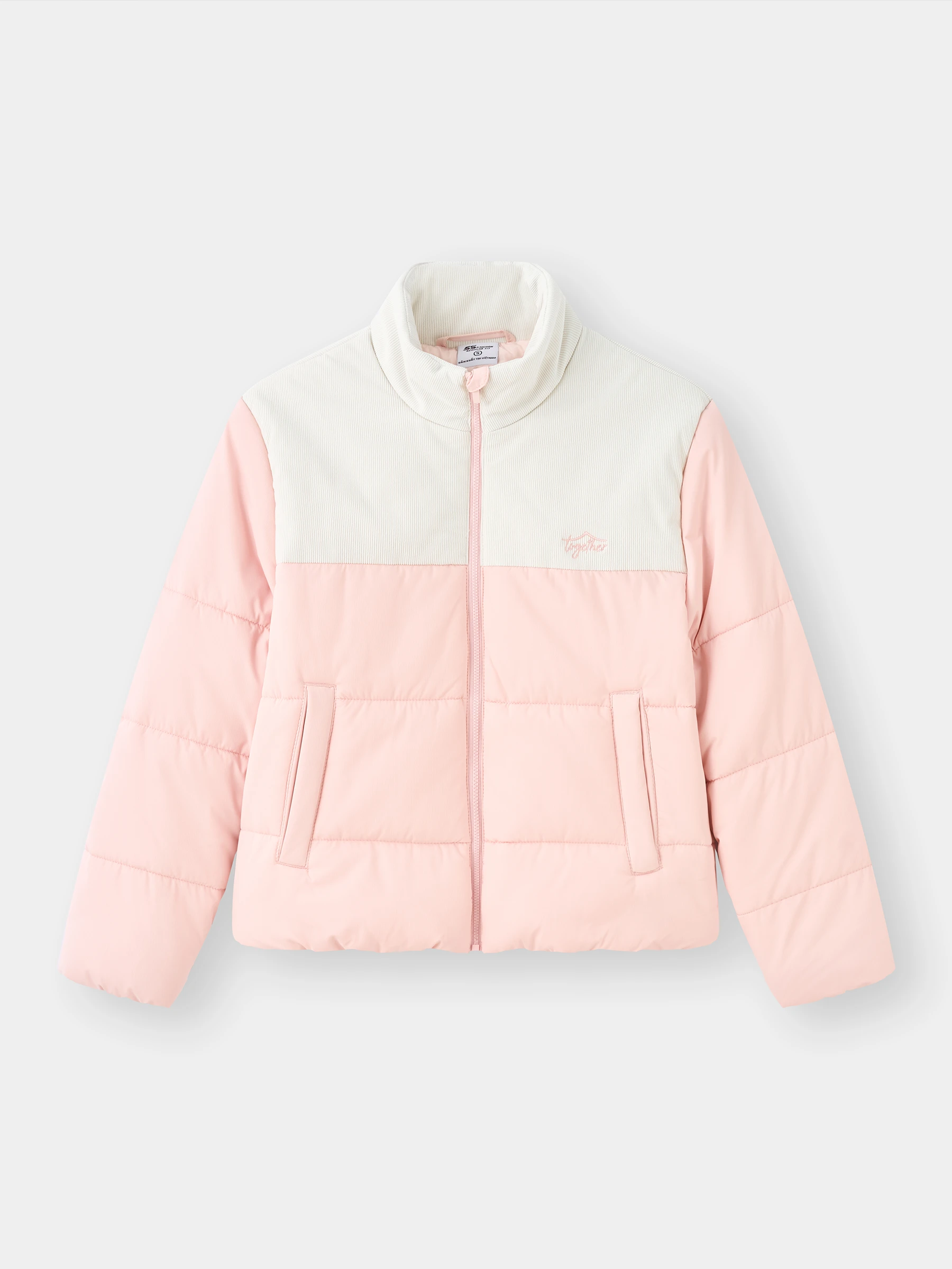 Áo Phao Nữ Can Phối Nhung Cổ Trụ 5S Fashion Phom Slimfit W0PHF25001