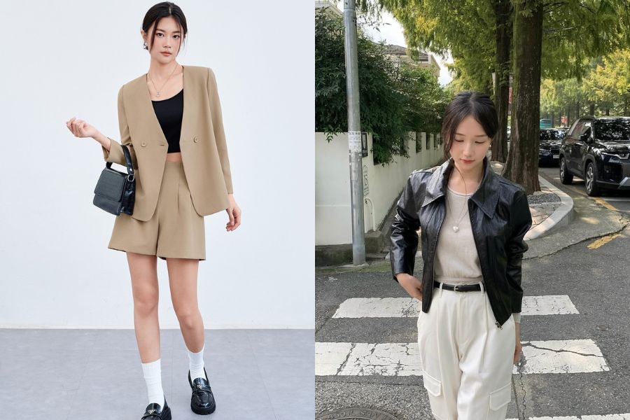 Áo khoác dáng rộng dành cho nàng bắp tay to