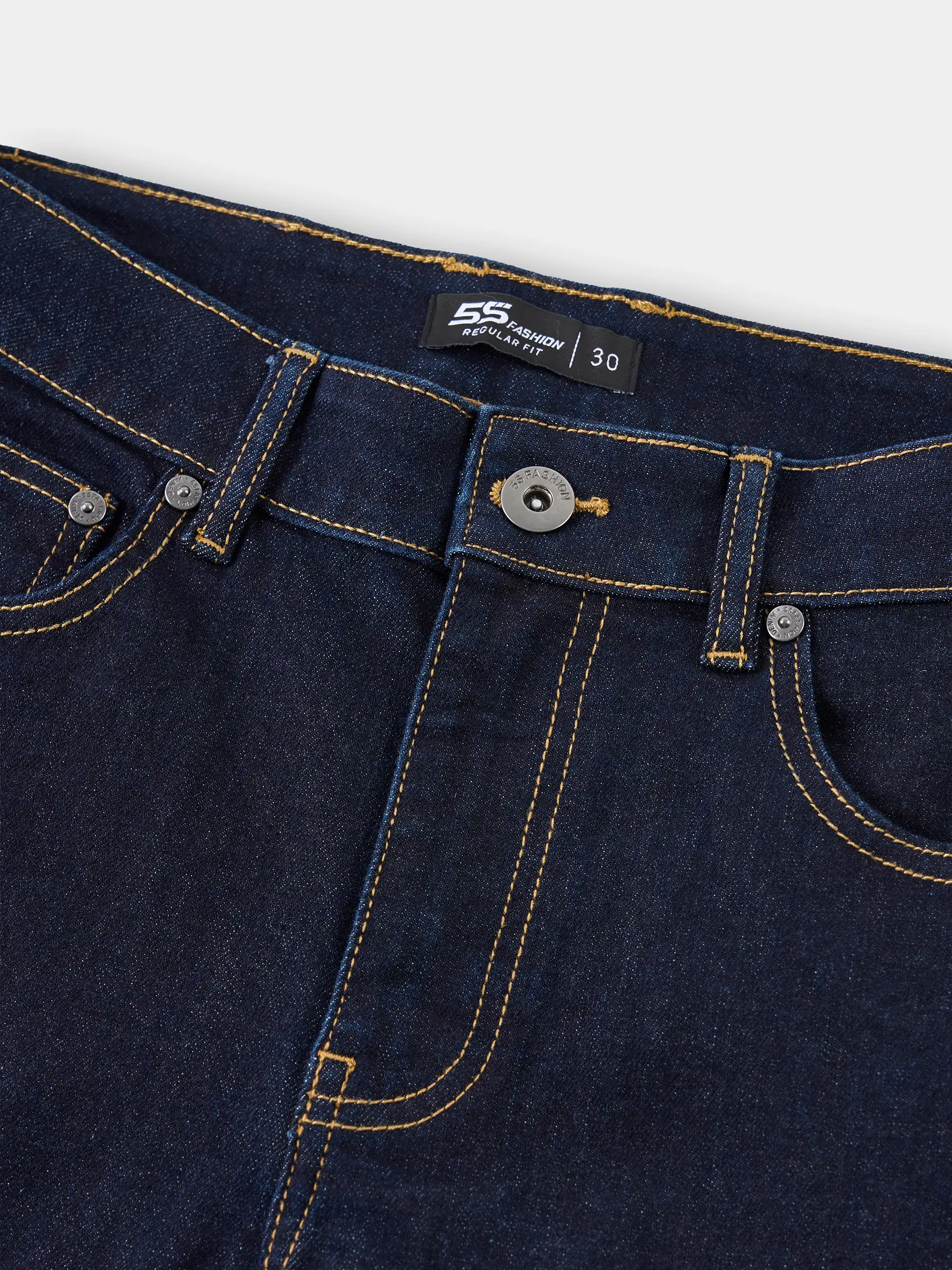 Quần Jean Nam 5S Fashion Trơn Phom Regular M0QJE25011