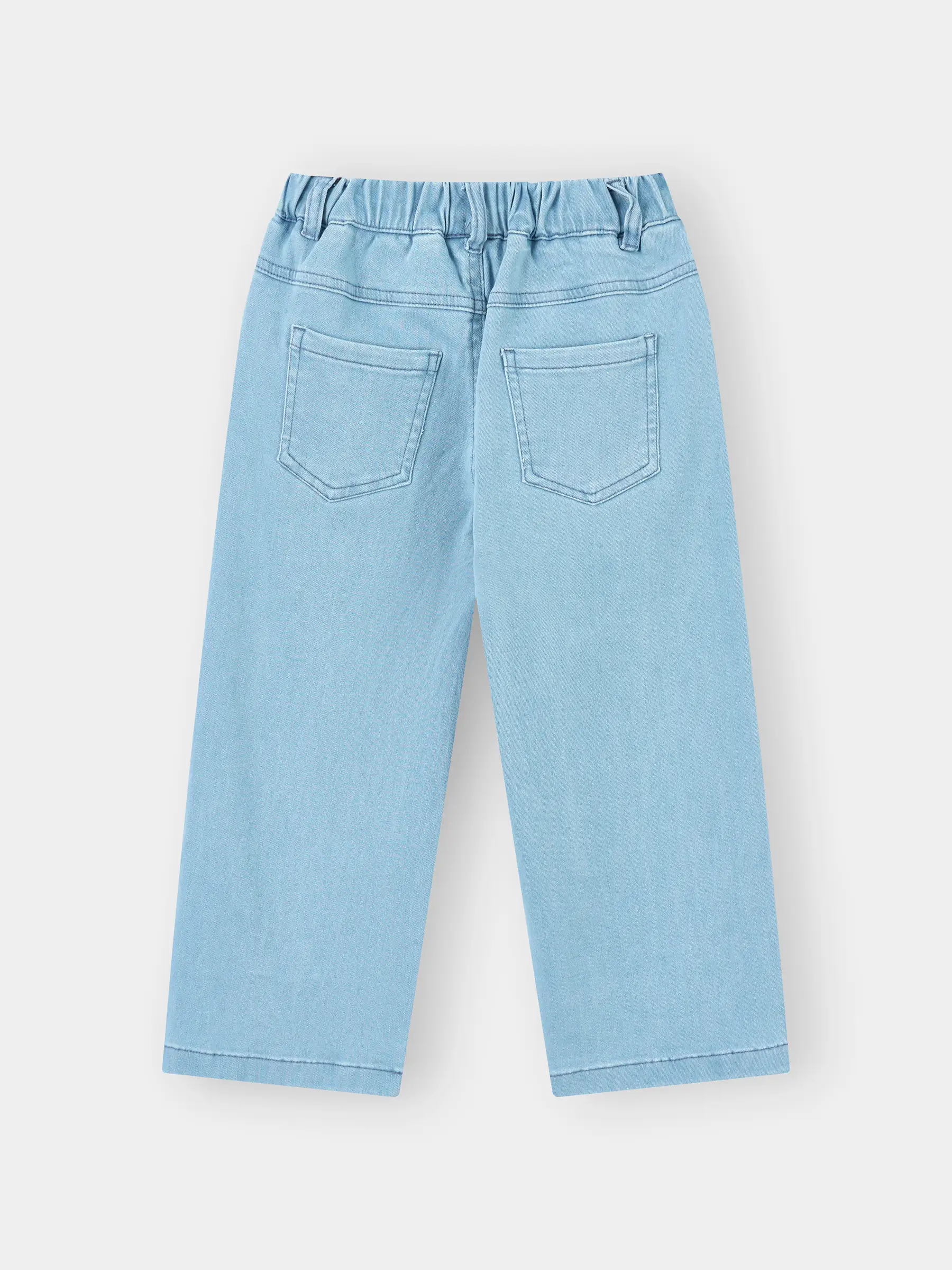 Quần Jean Bé Gái Ống Suông Thêu Hoa 5S FASHION Phom Regular G0QJE25004