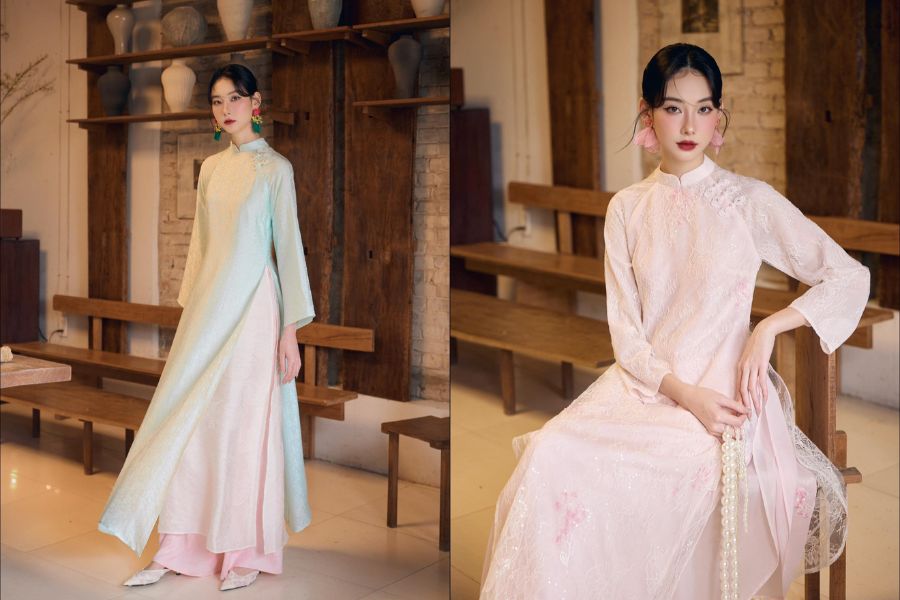 Áo dài của HOIVU giúp các quý cô tỏa sáng rực rỡ trong dịp đầu năm