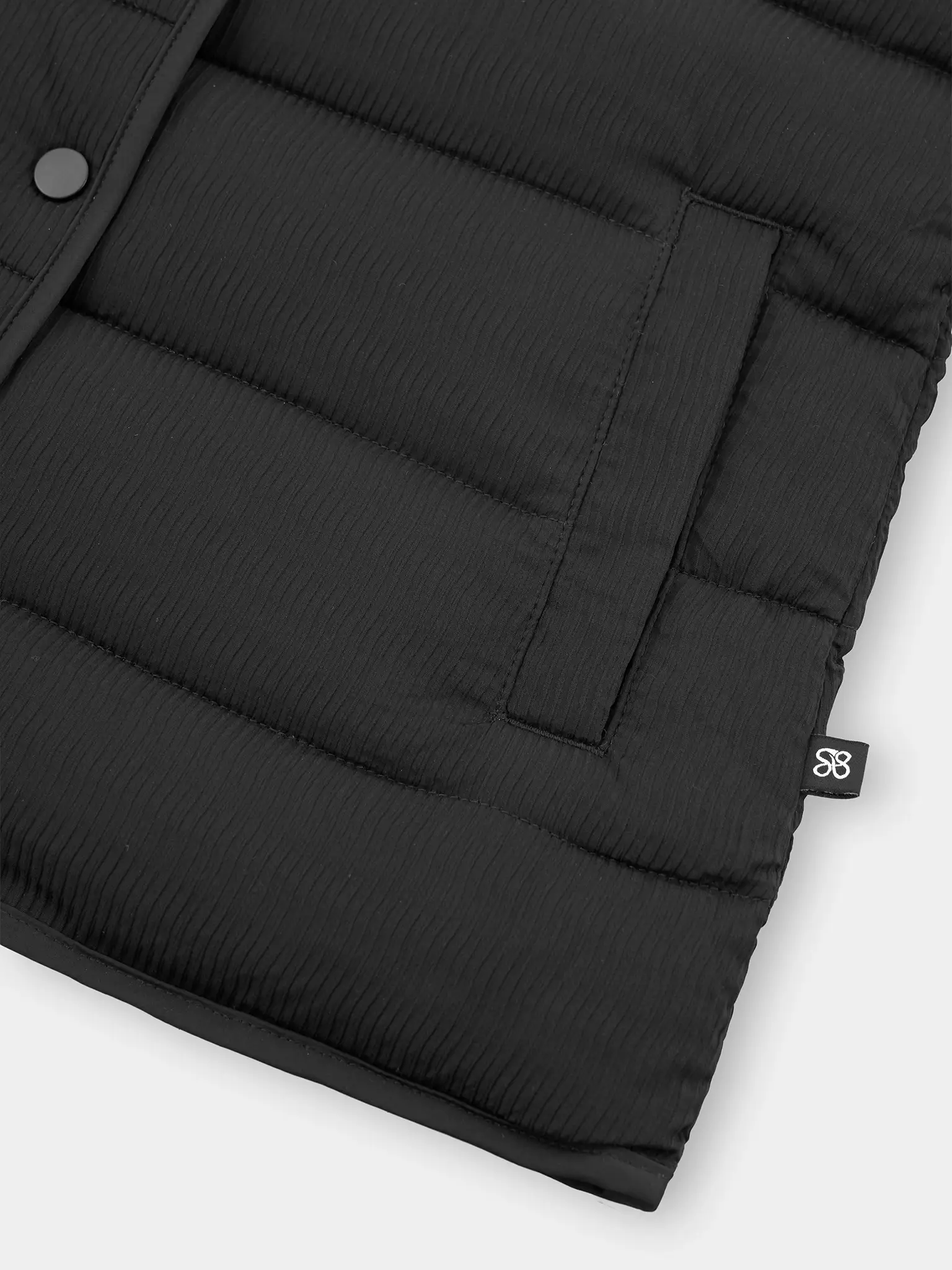 Áo Phao Nữ Nhẹ 5S Fashion Không Mũ Cúc Bấm W0APH25004