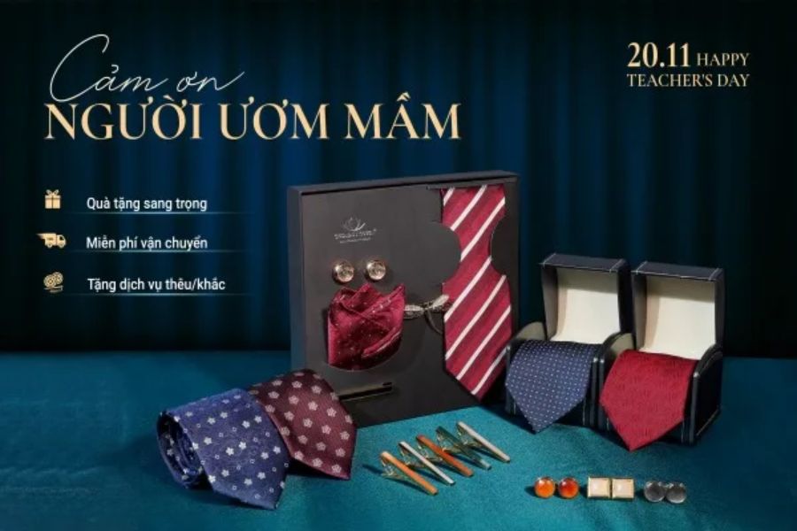 Cà vạt tặng thầy Thomas Nguyen