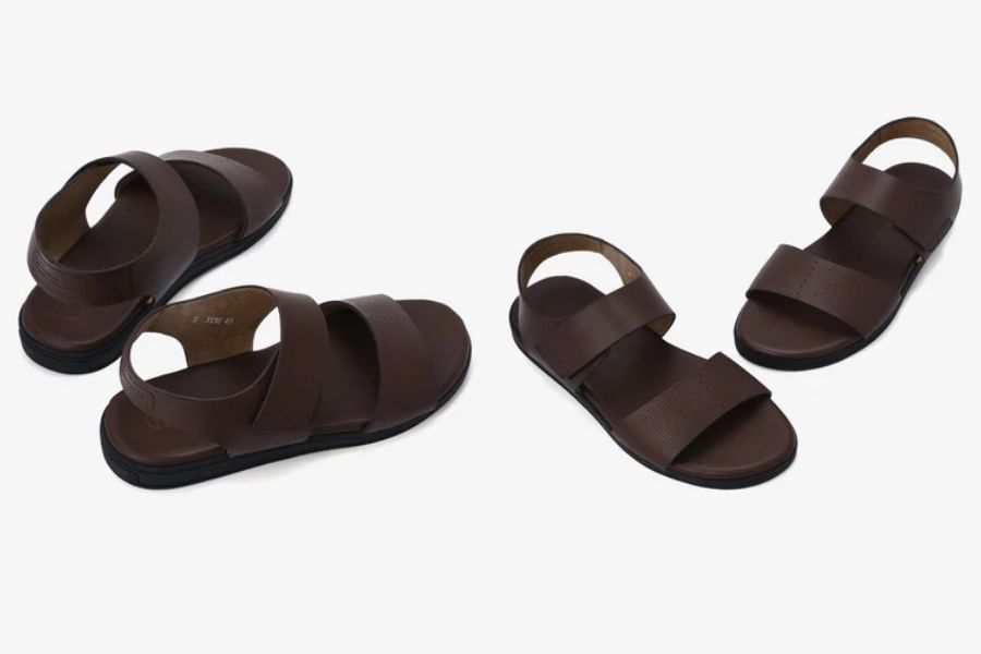 Sandal da nam quai hoạ tiết dập lỗ Đông Hải