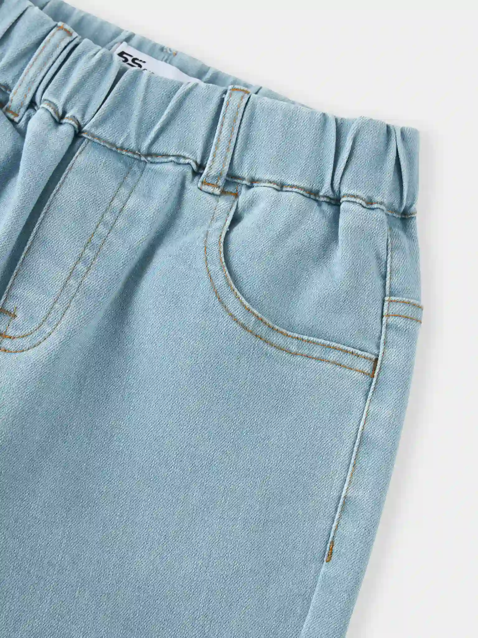 Quần Jean Cho Bé Unisex 5S Fashion Cạp Chun Co Giãn K0QJE25003