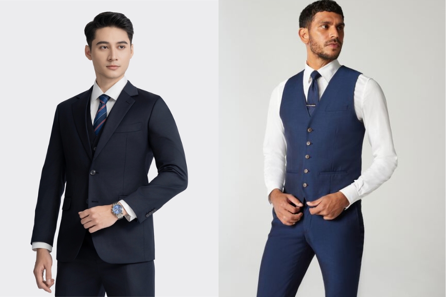 Phân biệt suit và vest qua thiết kế