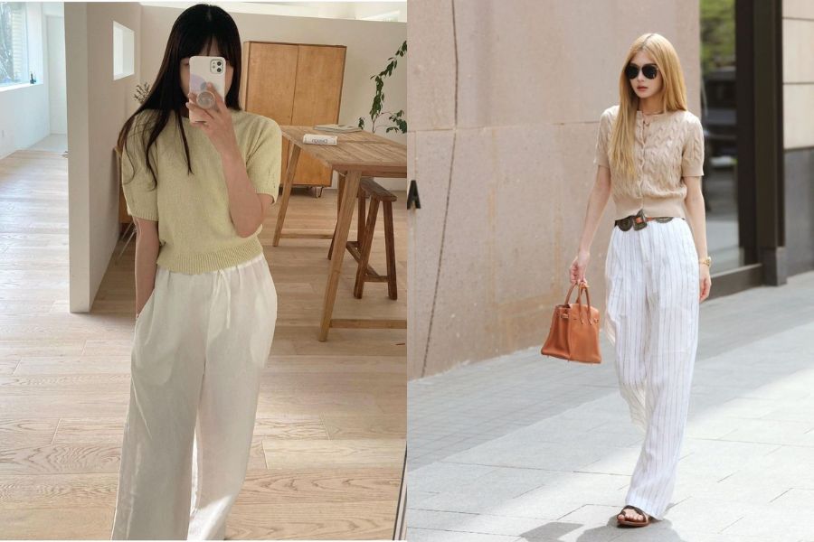 Mongtoghi croptop cùng quần ống rộng