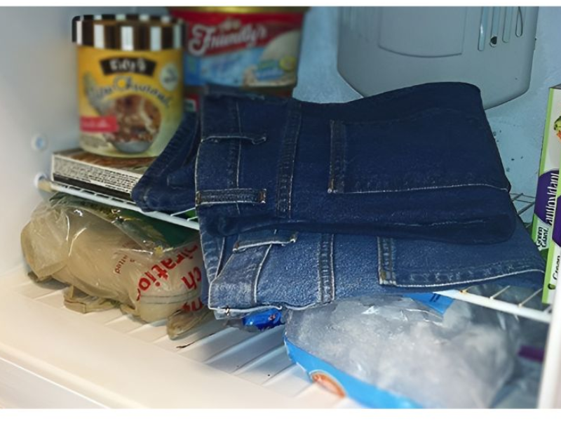 Put Jeans In The Refrigerator