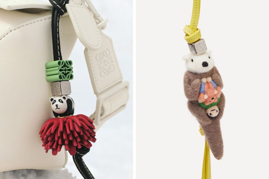 Bag charm Loewe mang phong cách hiện đại