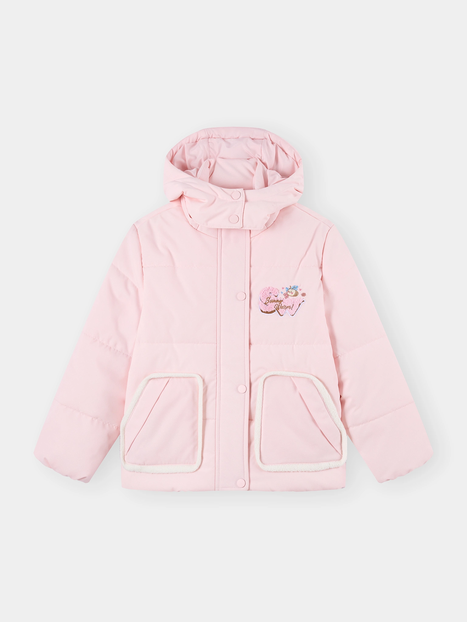 Áo Phao Bé Gái 5S Fashion Có Mũ Rời Dễ Thương G0APH25003