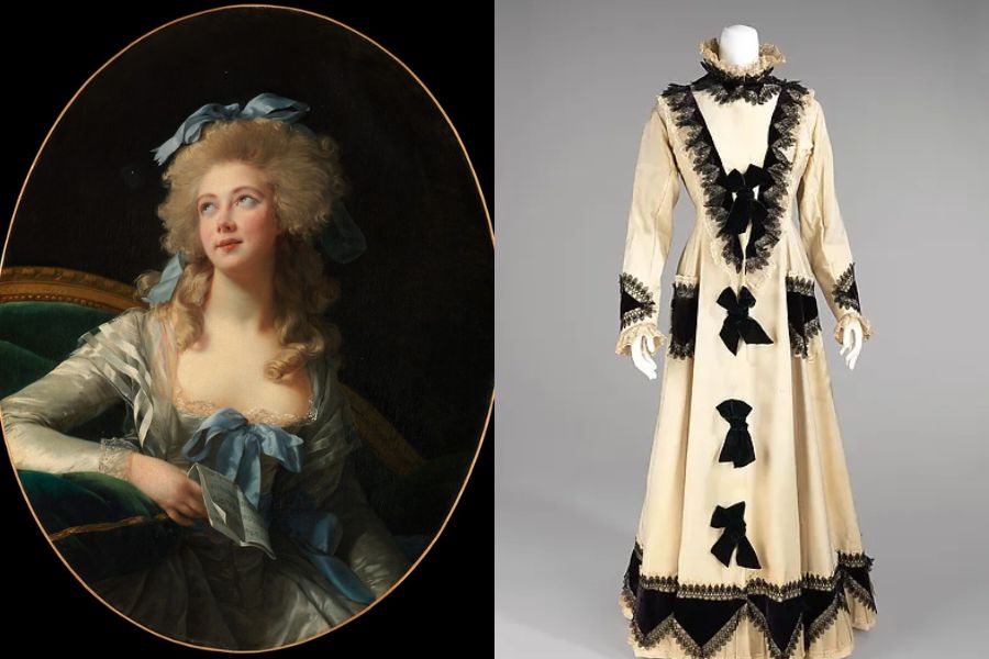 Nơ đã xuất hiện trong trang phục của giới quý tộc châu Âu