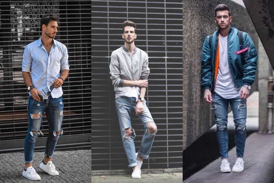 Mix kèm phụ kiện với quần jeans zipper