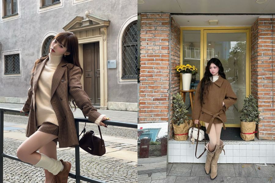 Trang phục mang màu nâu cũng rất phù hợp để tuổi Sửu "đón lộc"