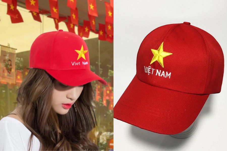Mũ lưỡi trai đỏ - vàng