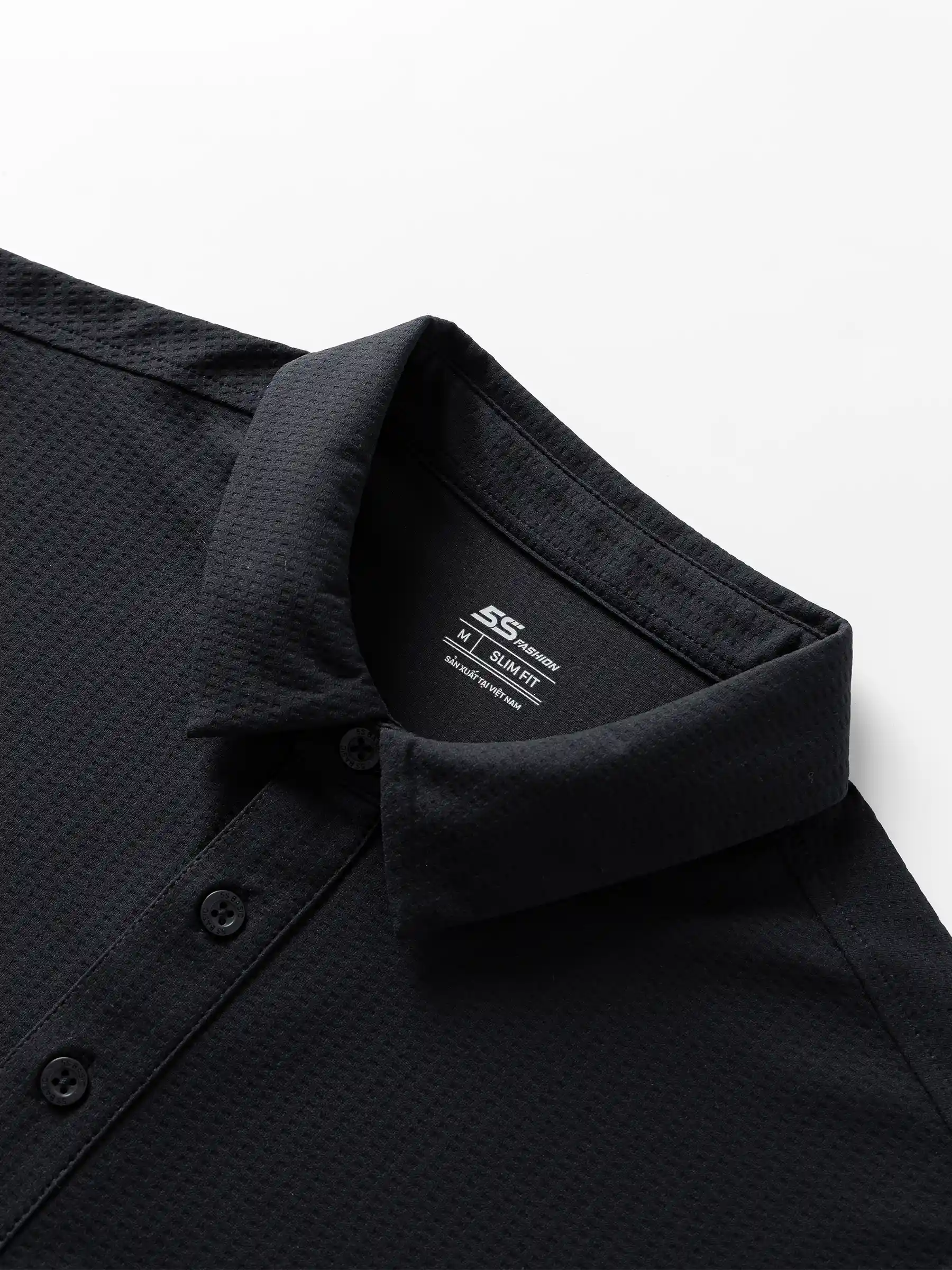 Áo Polo Nam Thể Thao 5S Fashion Dệt Jacquard Slimfit APC25036