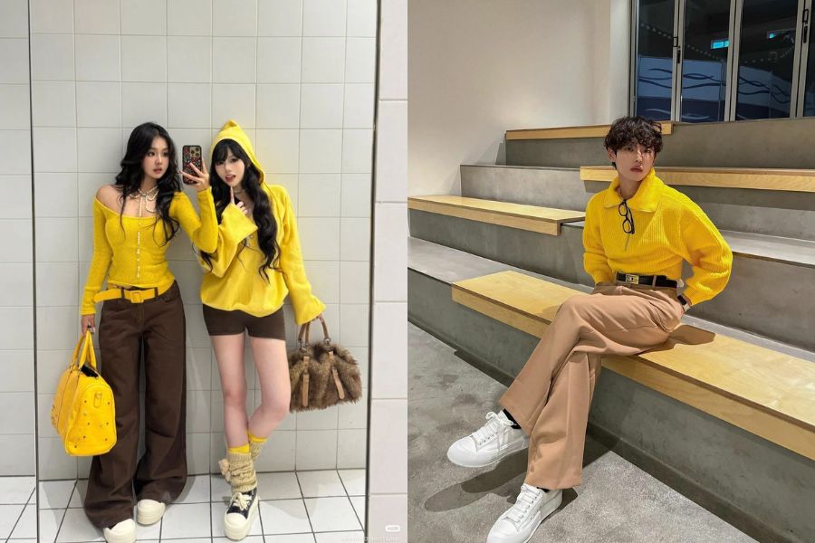 Phối Vàng Acacia và tông màu đất