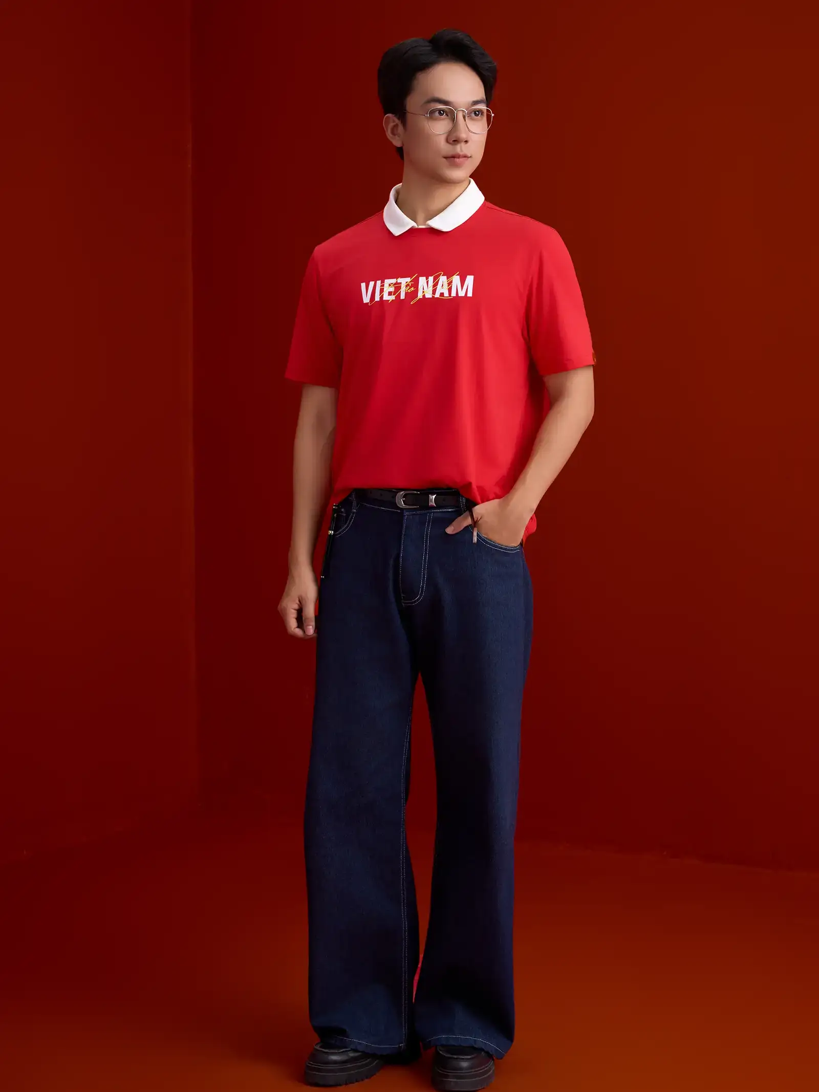 Áo Thun Unisex 5S Fashion Cotton Phom Casual Fit, Tự Hào Việt Nam U0ATS26051