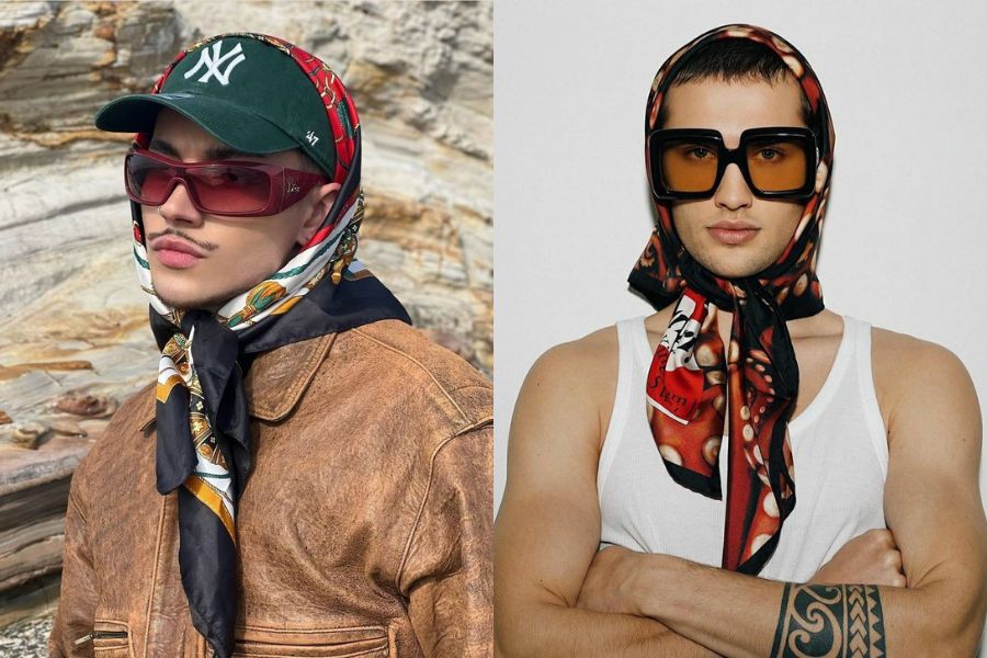 Khăn bandana là một phụ kiện thời trang mùa hè đầy sáng tạo và linh hoạt