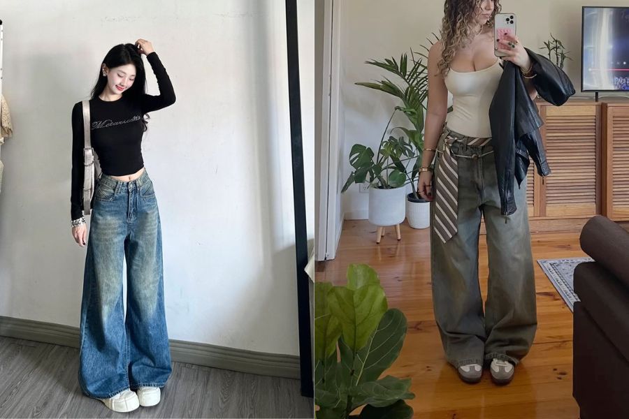 Quần Jean baggy là item must-have trong tủ đồ của các chị em