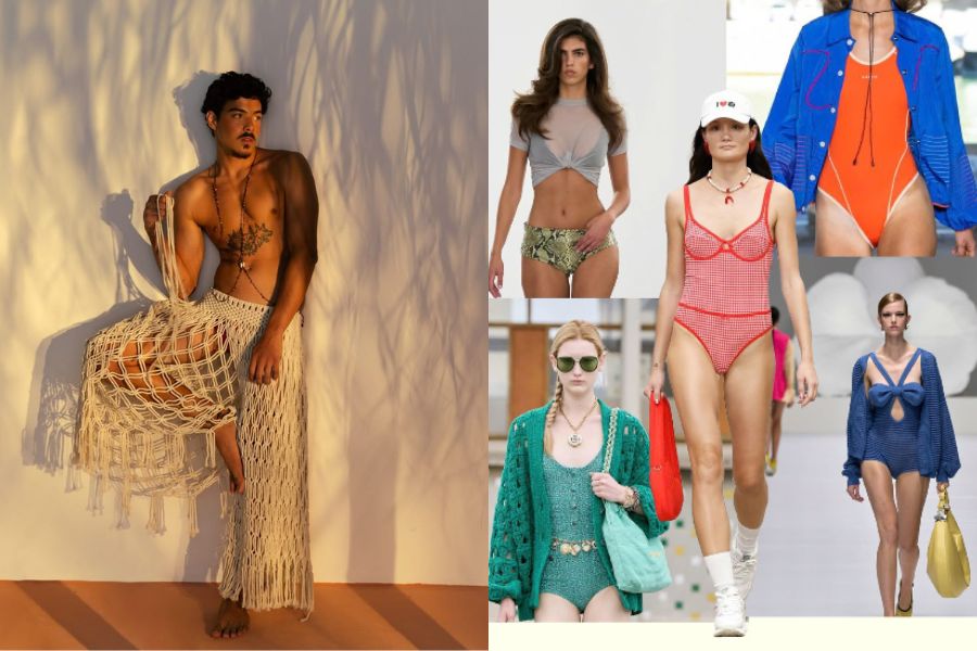 Bikini biến tấu đa dạng phối áo choàng phong cách