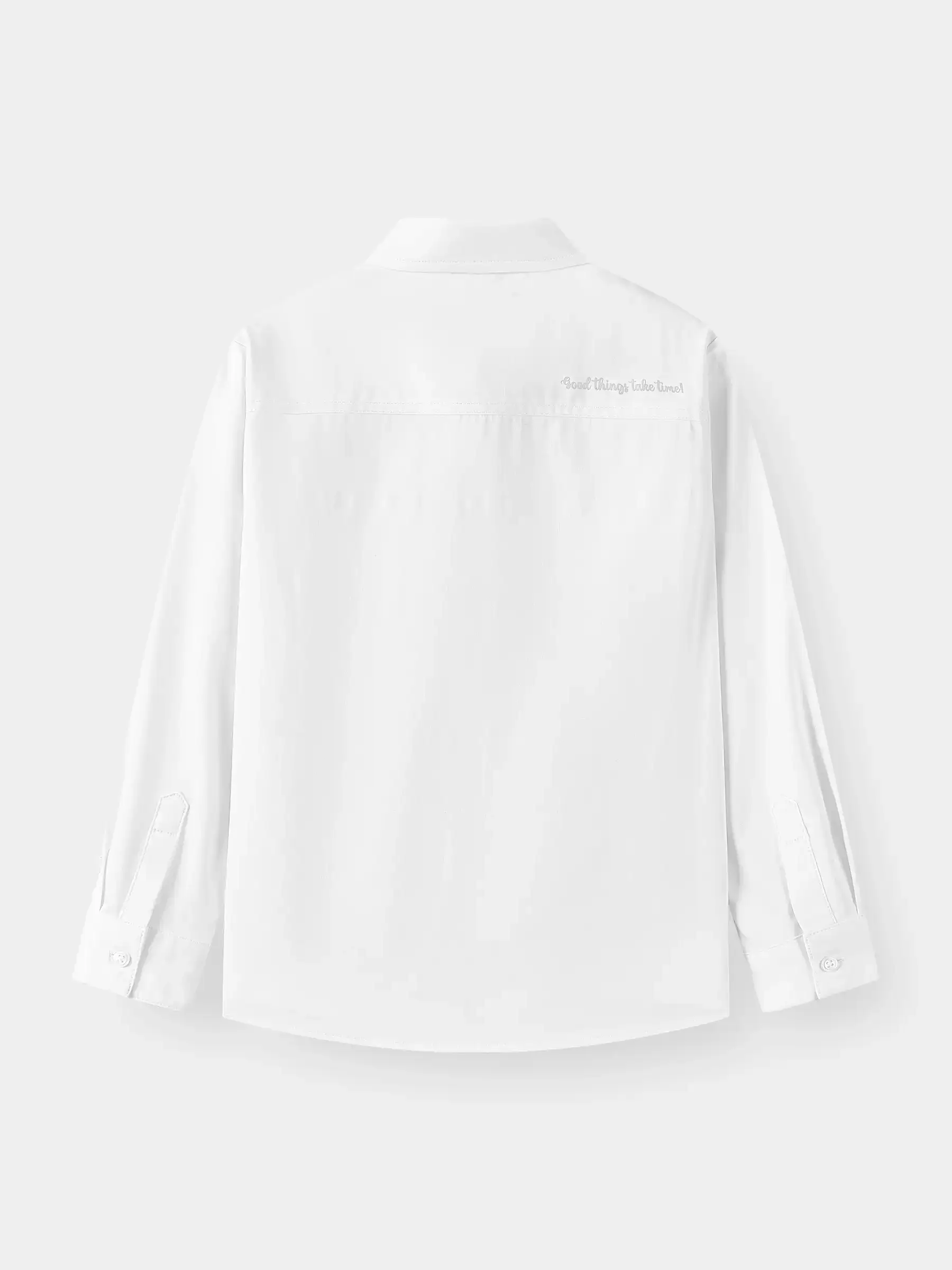 Áo Sơ Mi Bé Trai 5S Fashion Màu Trắng In Đơn Giản B0ASM25001