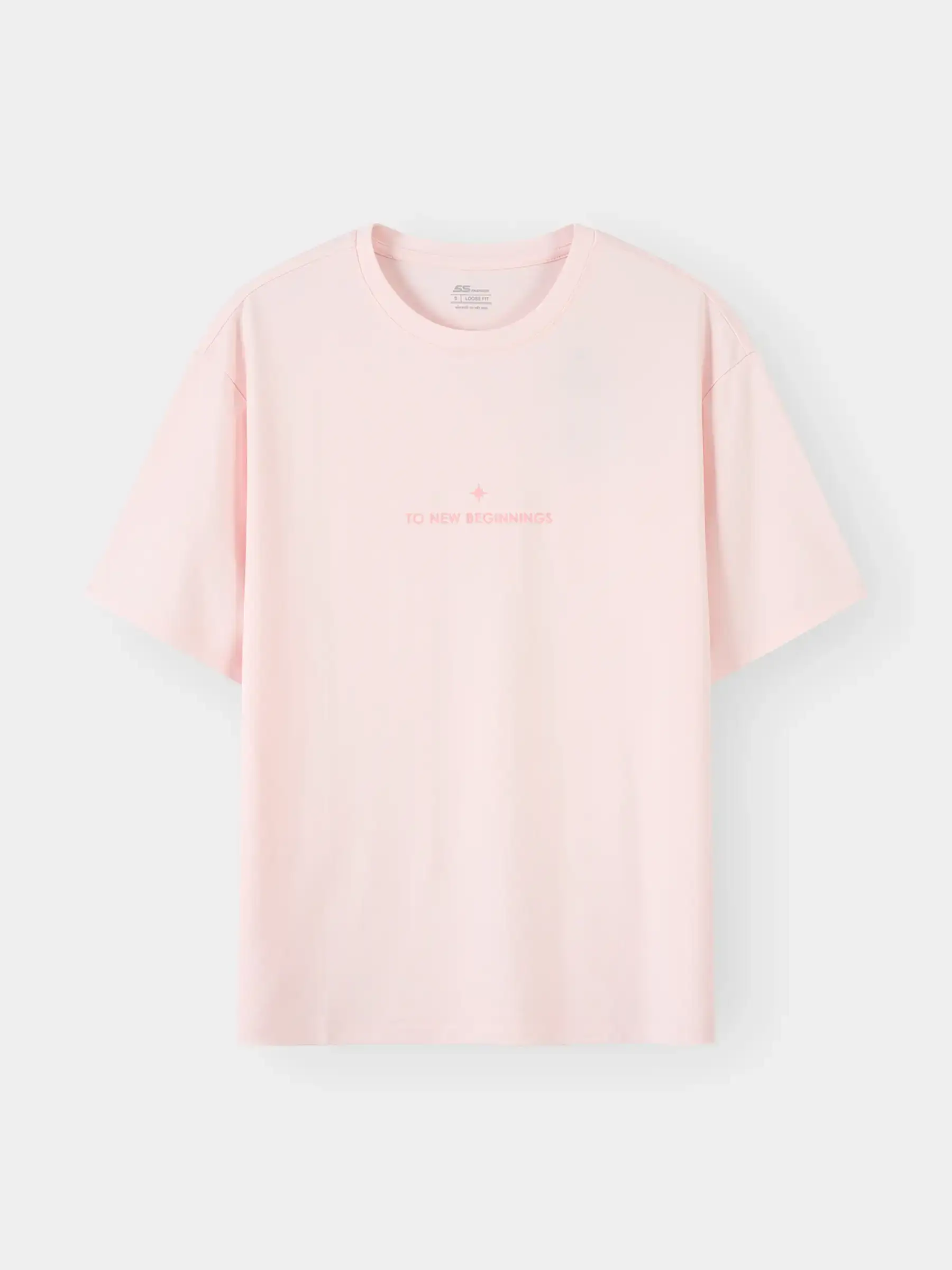 Áo Thun Nữ Ngắn Tay 5S Fashion In Chữ Phom Loose Fit W0ATS26035