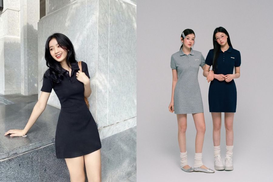 Cách phối đồ đi du lịch với đầm polo