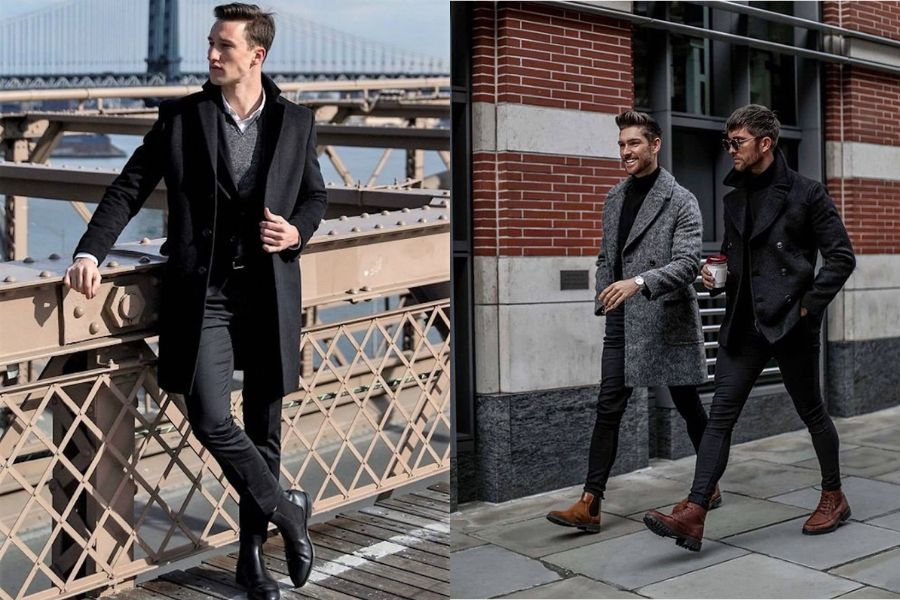 phối đồ layer cùng giày jodhpur boots