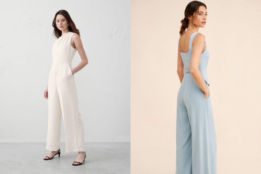 Jumpsuit chiết eo đi đám cưới