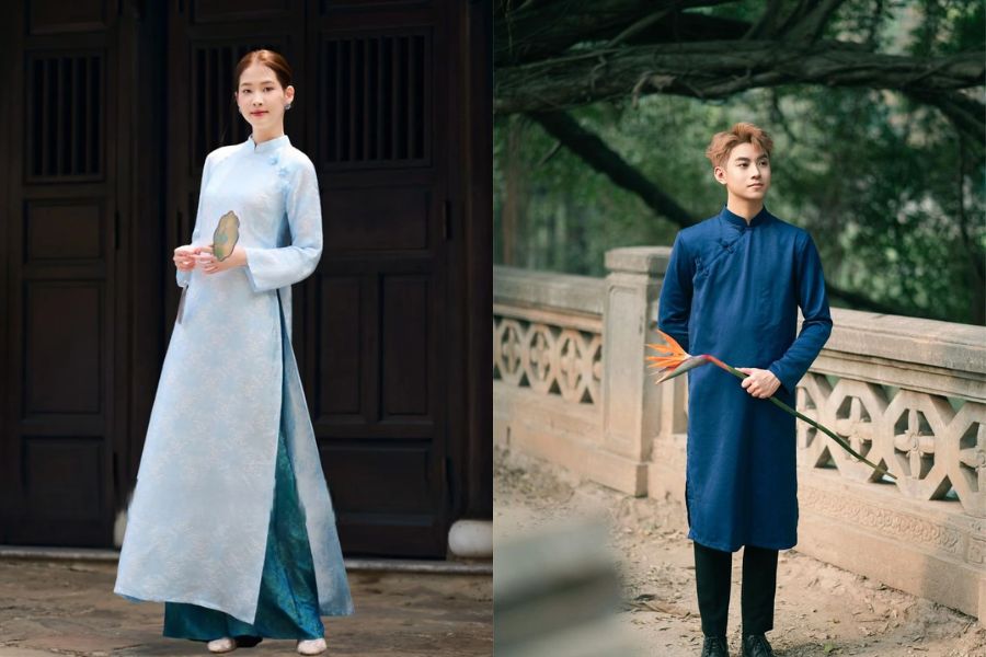 Áo dài xanh ngọc