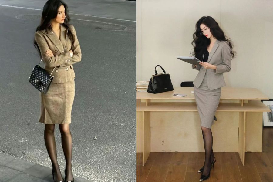 Phối đồ với bộ suit thanh lịch