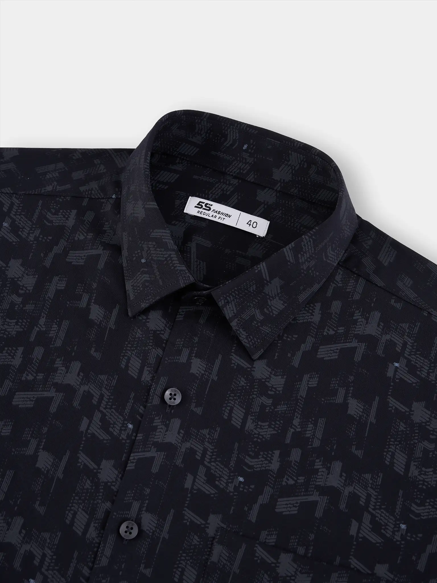Áo Sơ Mi Dài Tay Nam 5S Fashion Họa Tiết Phom Regular M0ASM25014