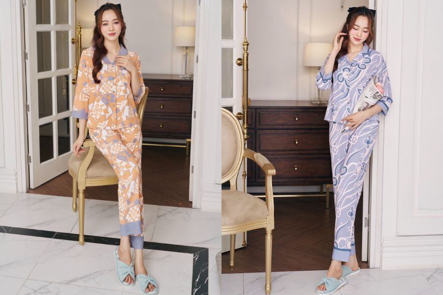 Phong cách tiểu thư nhẹ nhàng đặc trưng của thời trang mặc nhà Karoll