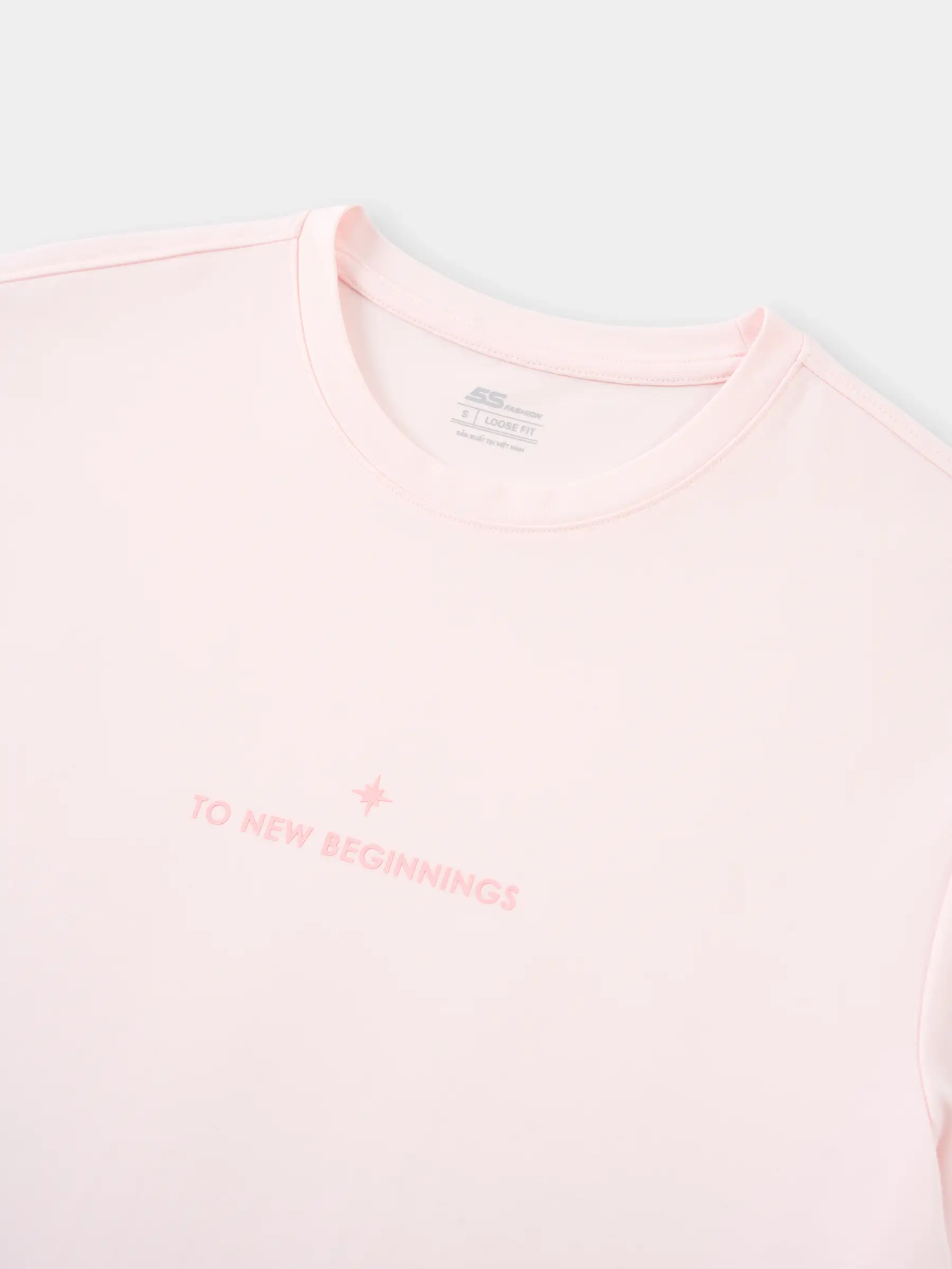 Áo Thun Nữ Ngắn Tay 5S Fashion In Chữ Phom Loose Fit W0ATS26035