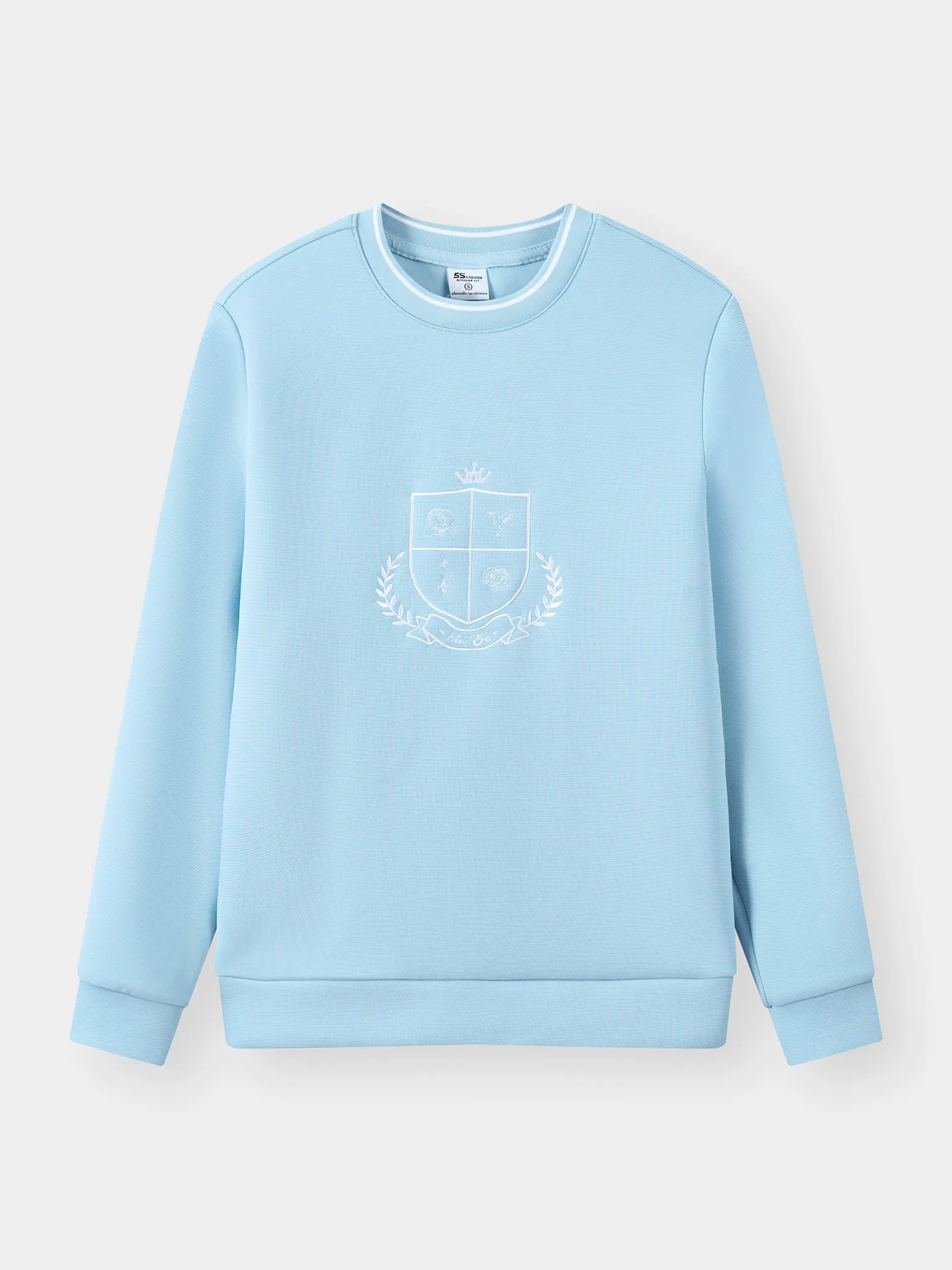 Áo Nỉ Nữ 5S Fashion Thêu Huy Hiệu Phom Regular WBANI25001