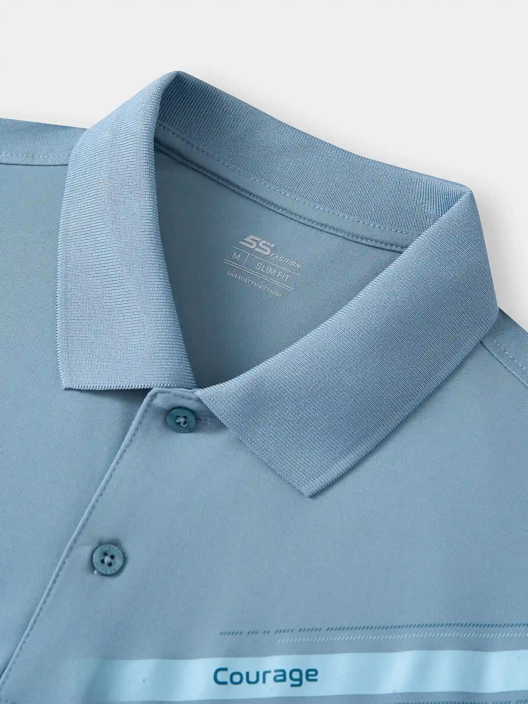 Áo Polo Nam 5S Fashion In Chéo Ngực Phom Slimfit APC25084