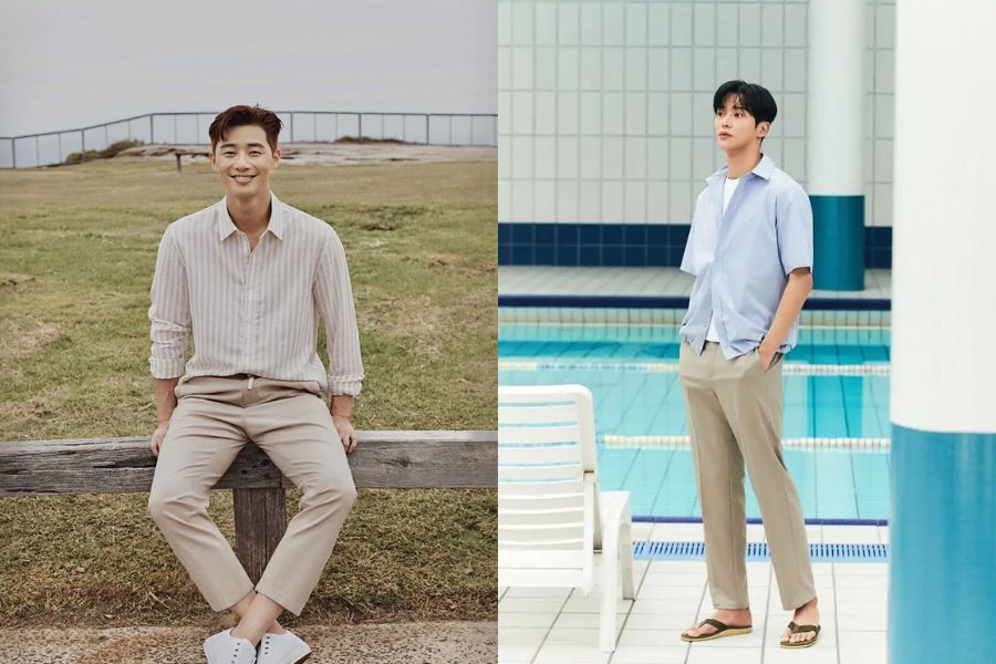 áo sơ mi mix&match quần chinos