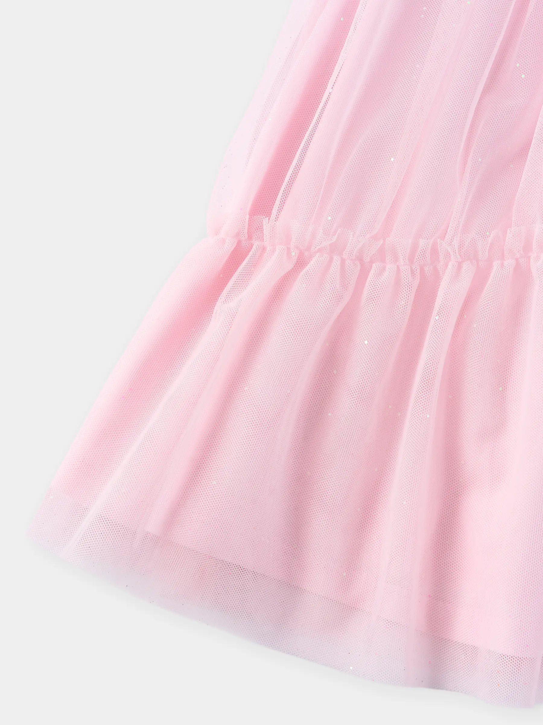 Váy Liền Tay Ngắn Bé Gái 5S Fashion Phối Lưới Phom Regular G0VAY26008