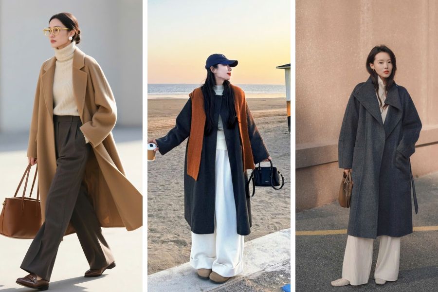 Cách mix áo dạ để mang đến vibe về phụ nữ thành đạt