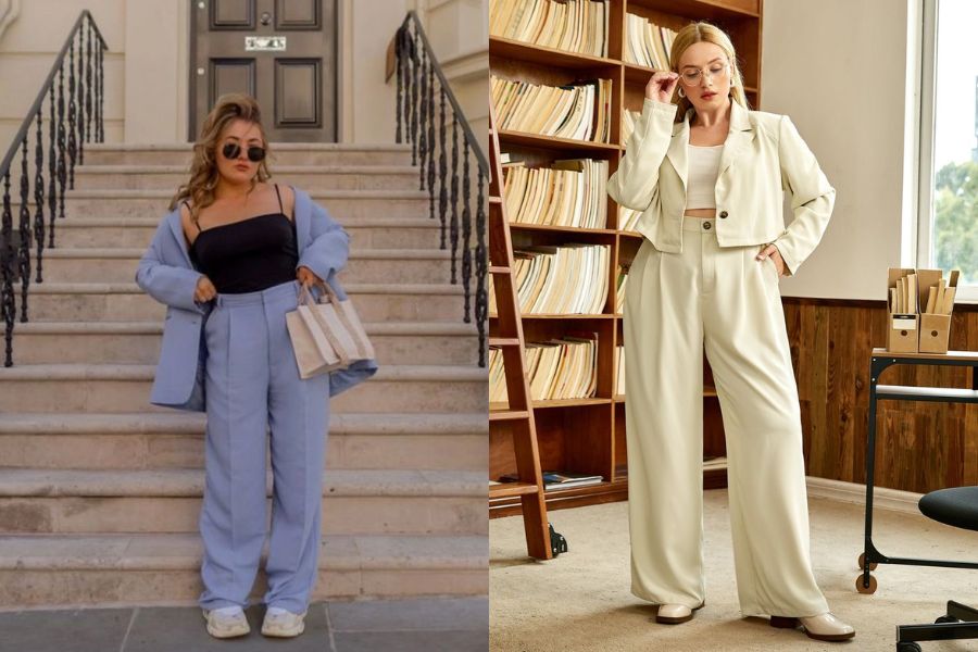 Áo blazer basic phối quần tây