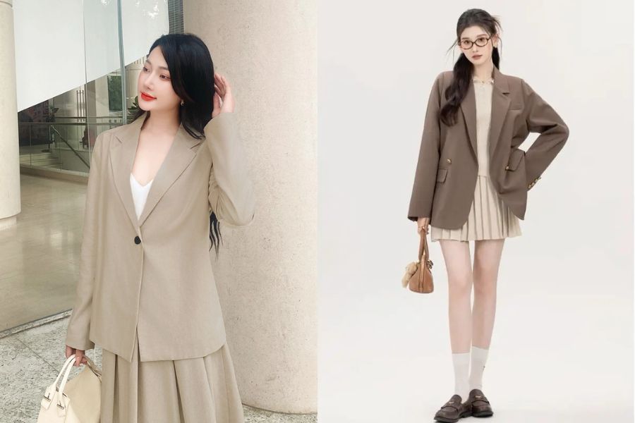Các kiểu áo blazer sáng màu cho dịp Khai xuân 2026