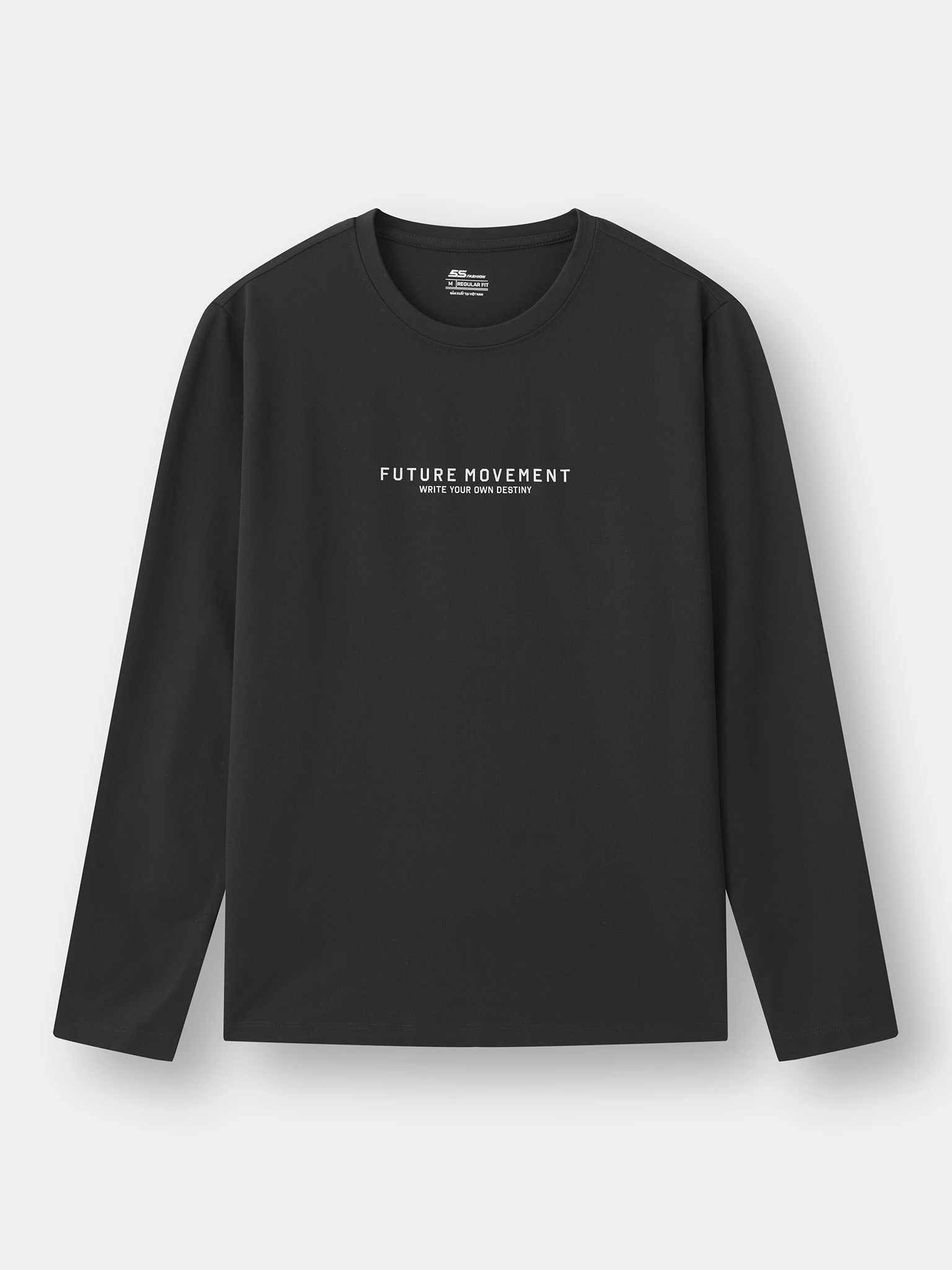 Áo Thun Nam Dài Tay 5S Fashion In Basic Phom Regular M0ATH25006