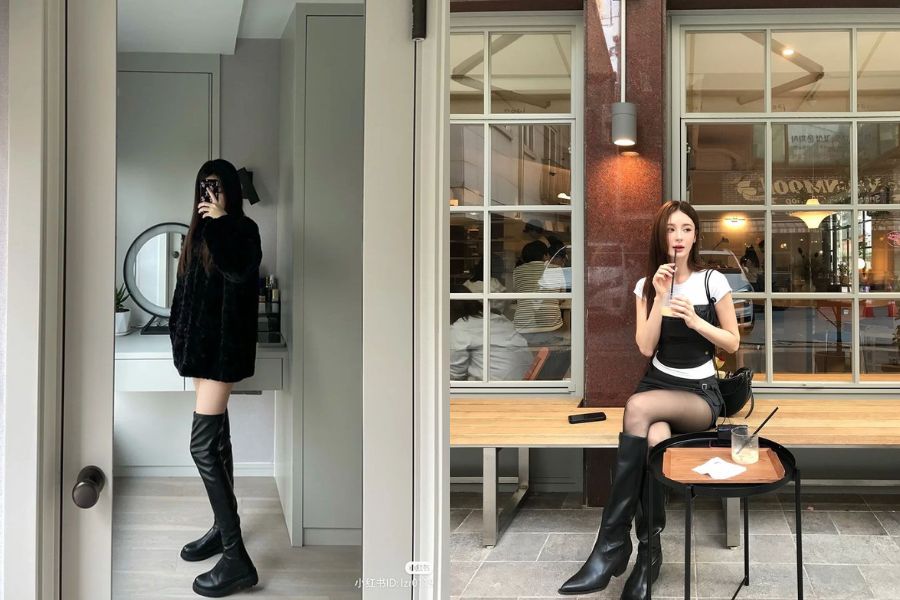 Boot da cao quá gối sẽ giúp nâng tầm outfit của bạn