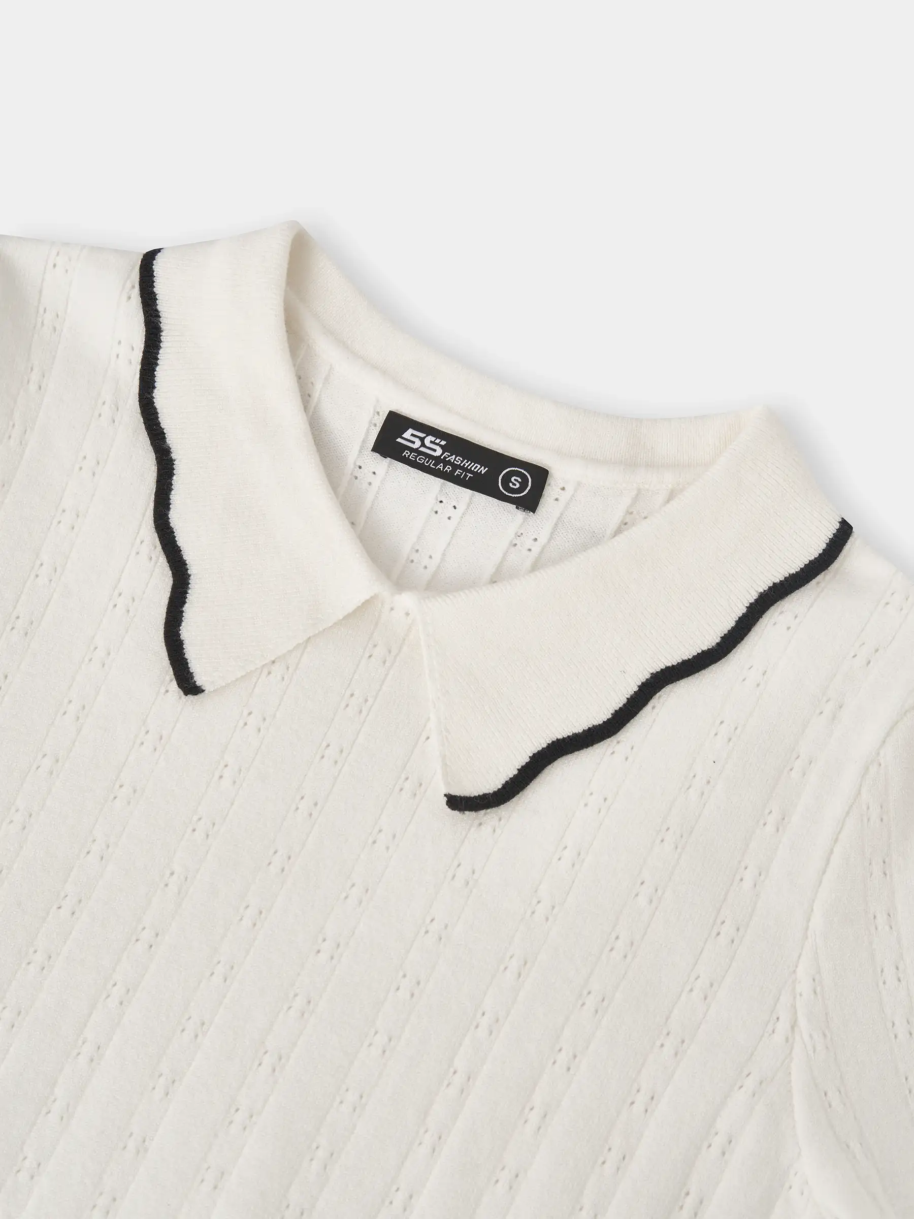 Áo Len Cộc Tay Nữ 5S Fashion Dệt Hiệu Ứng W0ALC25006