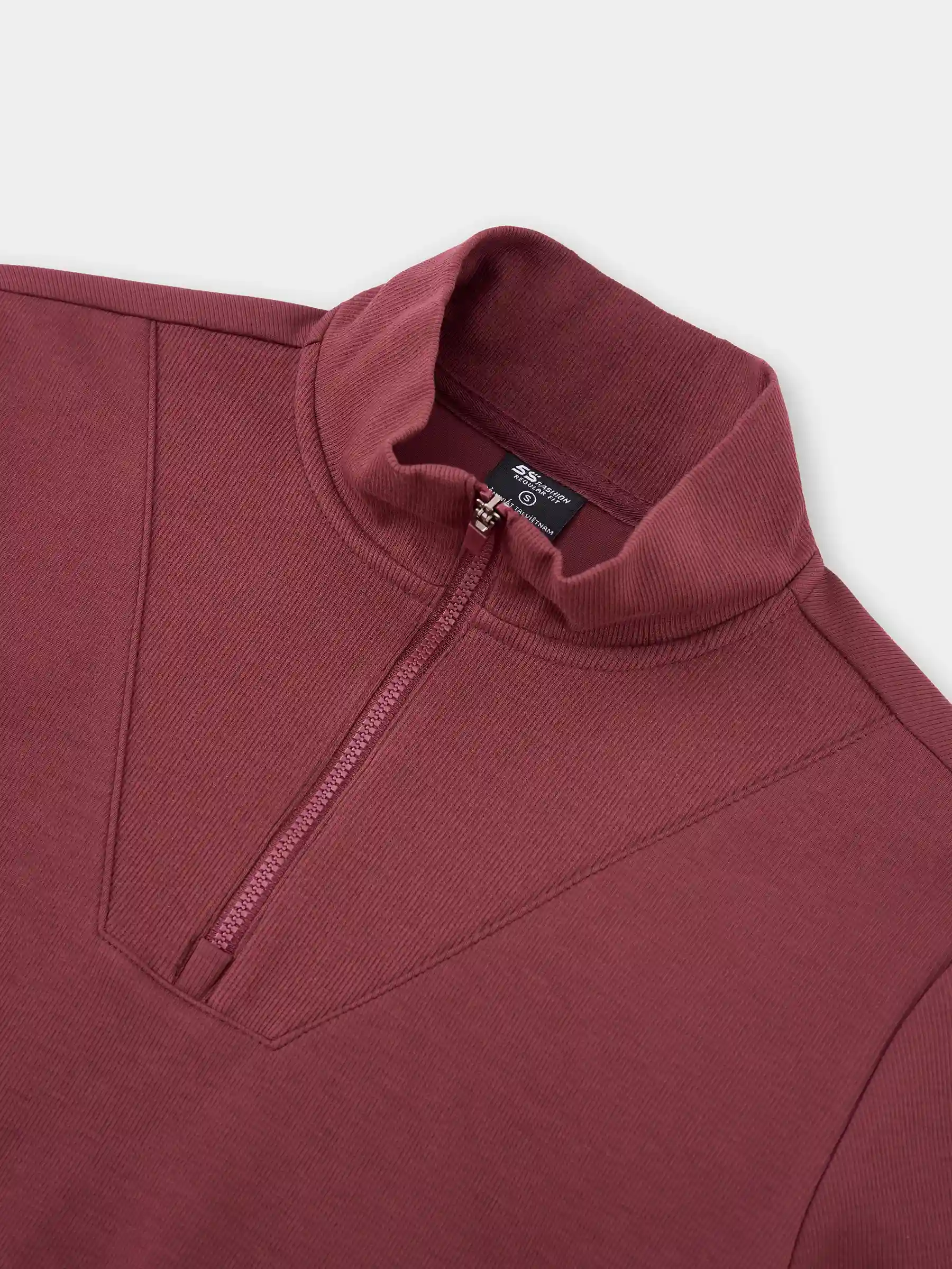 Áo Nỉ Nữ Khóa Zip 5S Fashion Hiệu Ứng Phom Regular WBANI25009