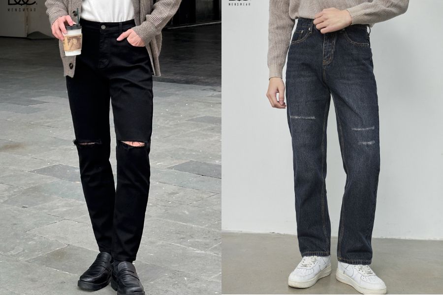 Quần jean rách nam hàng hiệu Độc Menswear 