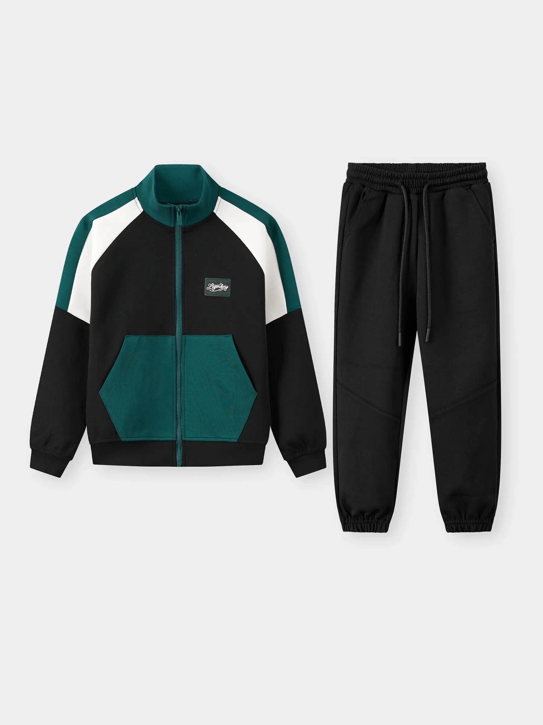 Bộ Nỉ Khóa Bé Trai 5S Fashion Cổ Cao Can Phối BBNK25003