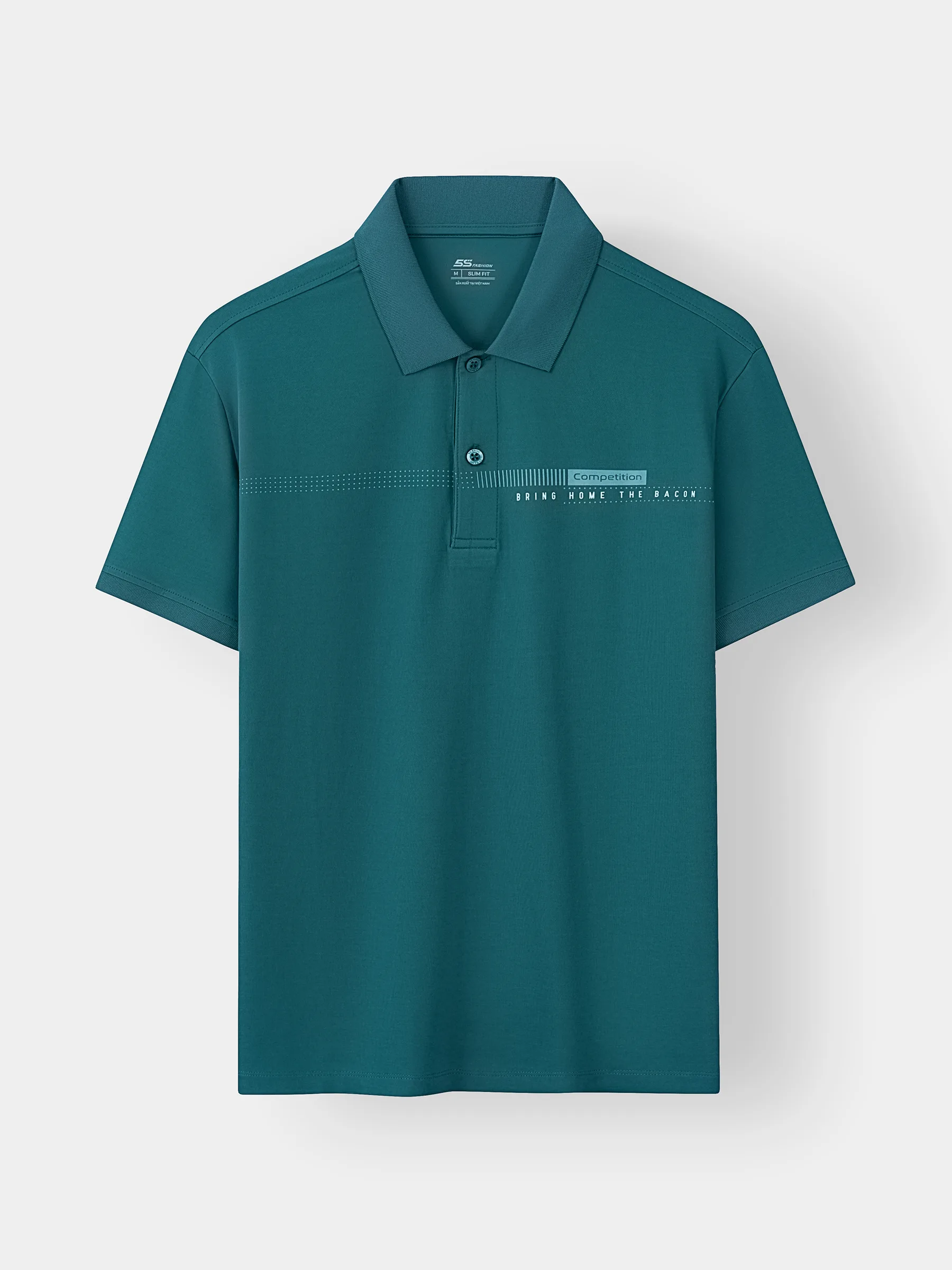 Áo Polo Nam 5S Fashion In Ngang Ngực Phom Slimfit APC25086