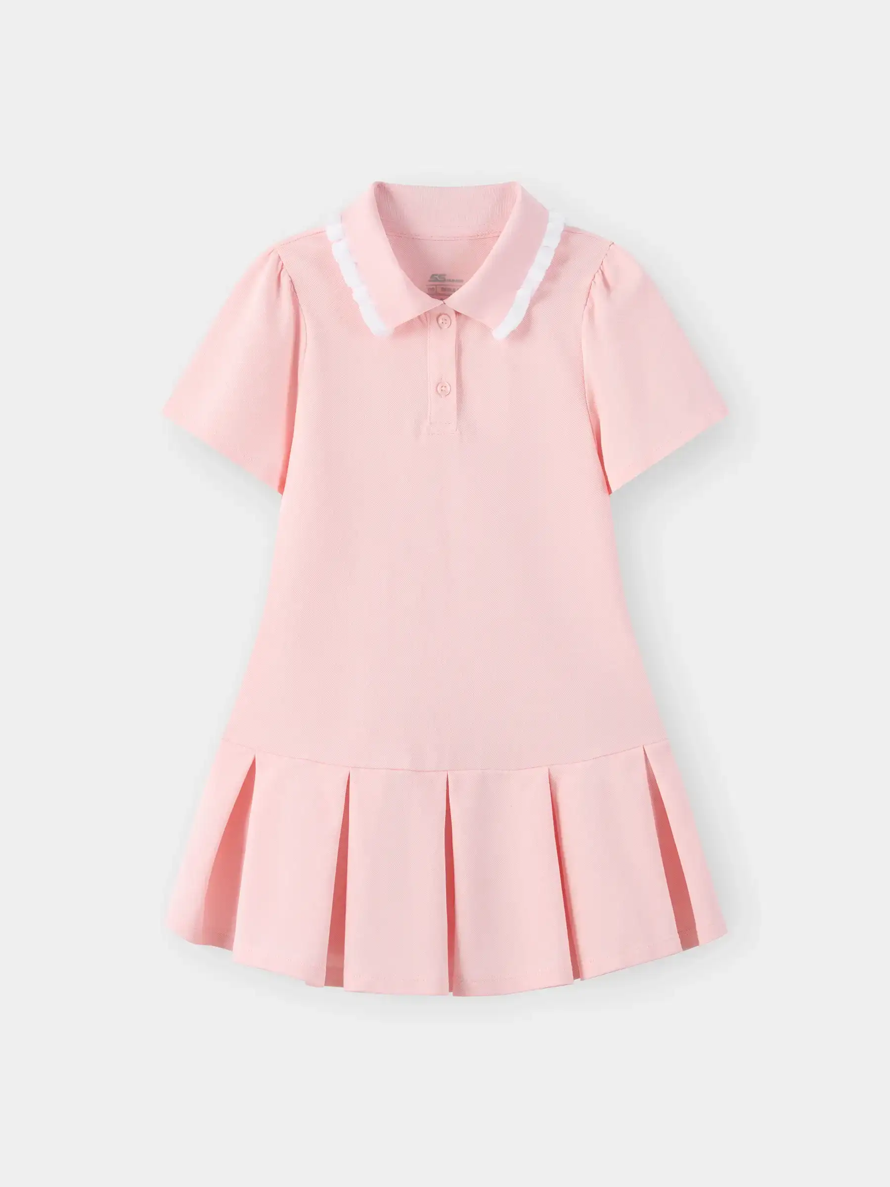 Váy Liền Bé Gái 5S Fashion Xếp Ly Cổ Polo G0VAY26002