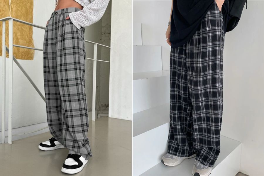 The Secret To Choosing Beautiful Men'S Wide-Leg Plaid Pants